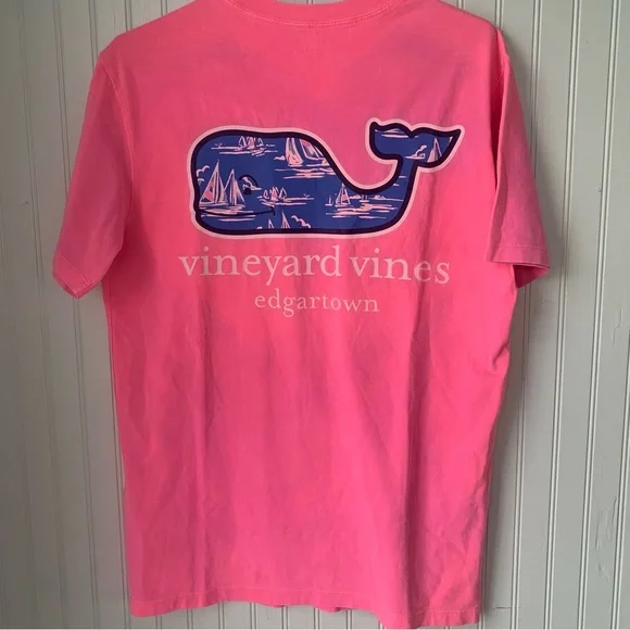 Vineyard Vines Pink Whale Graphic T-Shirt - Picture 4 of 4